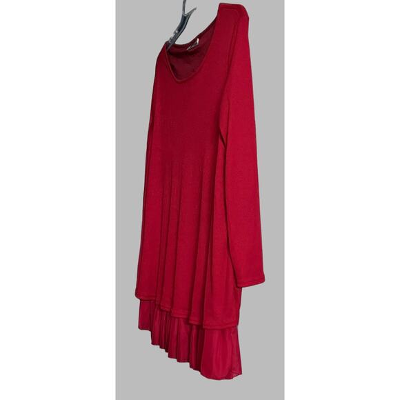 CL. SHANG LONG SLEEVE PULL-OVER ROUND NECK BLOUSE, WOMENS, 4XL, RED, DRESSY, BOW - Picture 3 of 10